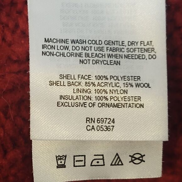 Cute Columbia Sportswear Red Vest Wool Blend sz L - Picture 7 of 7